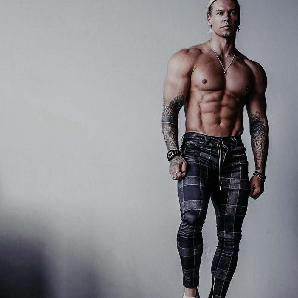 Size Up Apparel SU Black & Grey Checkered Stretch Jeans